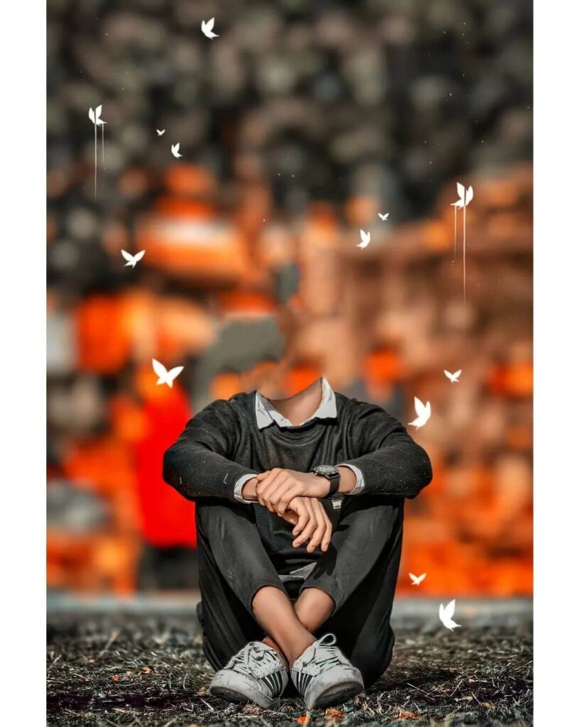 PicsArt CB Facecut Sitting Boy New Background Download