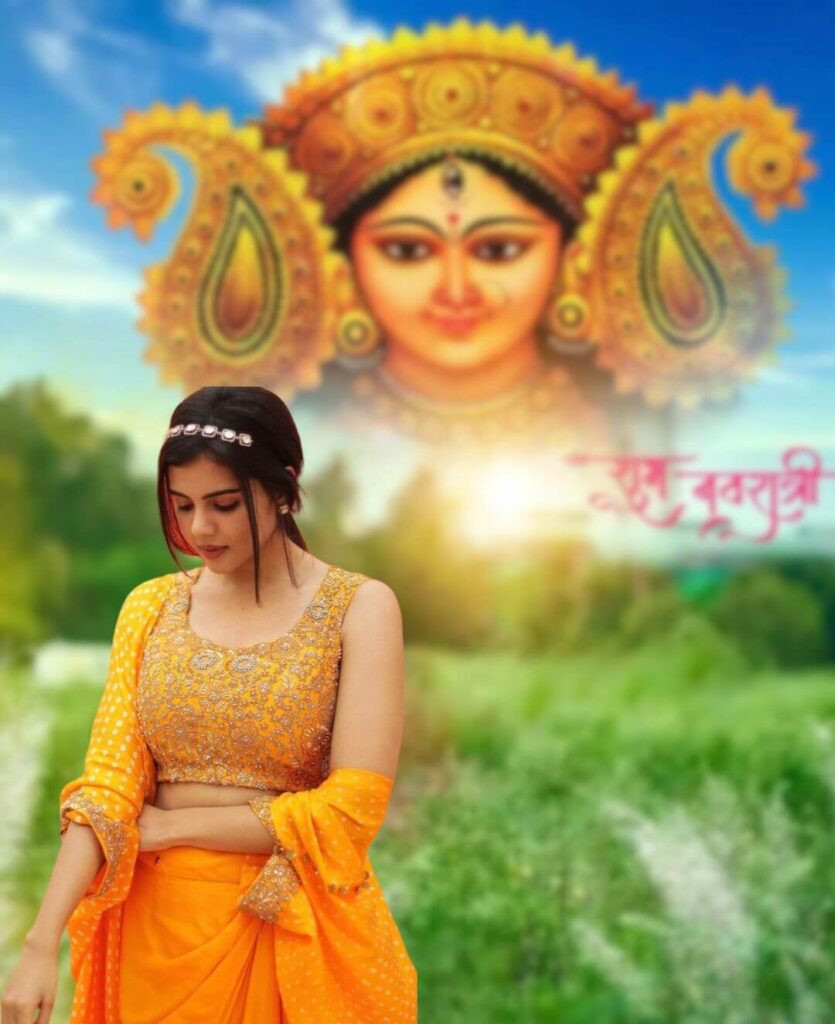 Navratri Photo Editing Background With Girl 9 Navratri Photo Editing Background With Girl