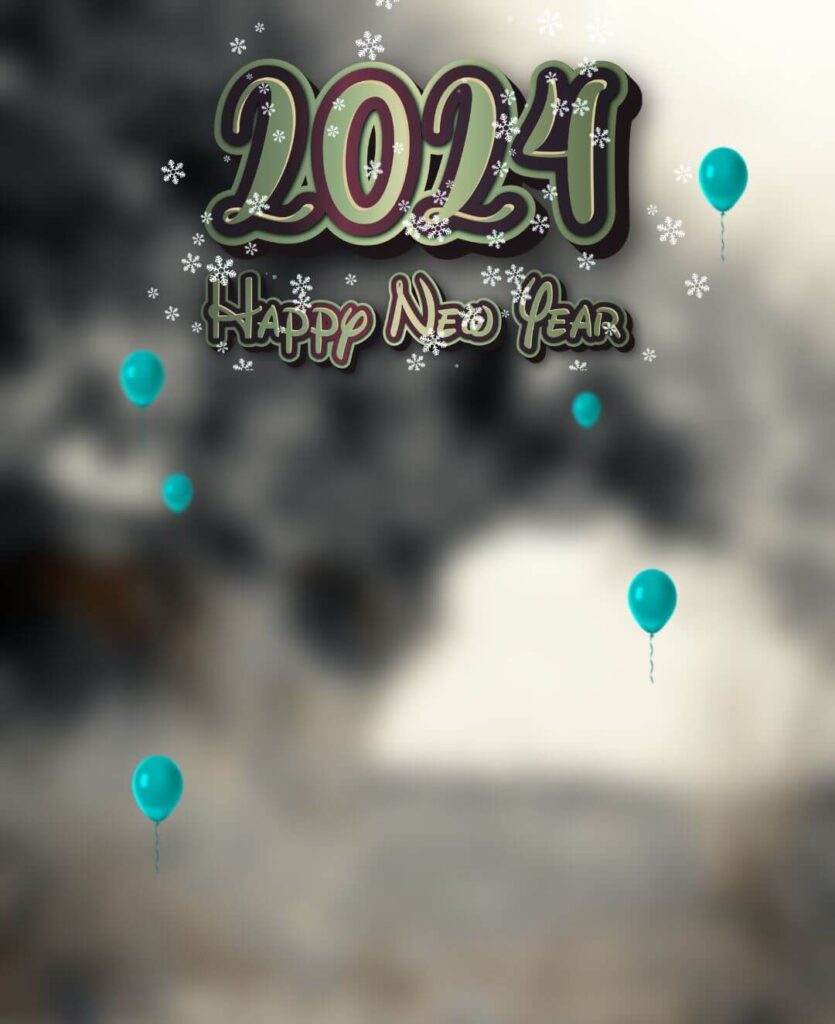Blur Editing Background Happy New Year 2024 New