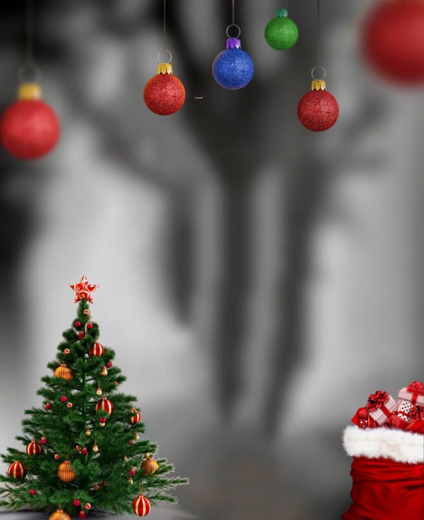 Christmas Tree Editing Background Hd Cb photo