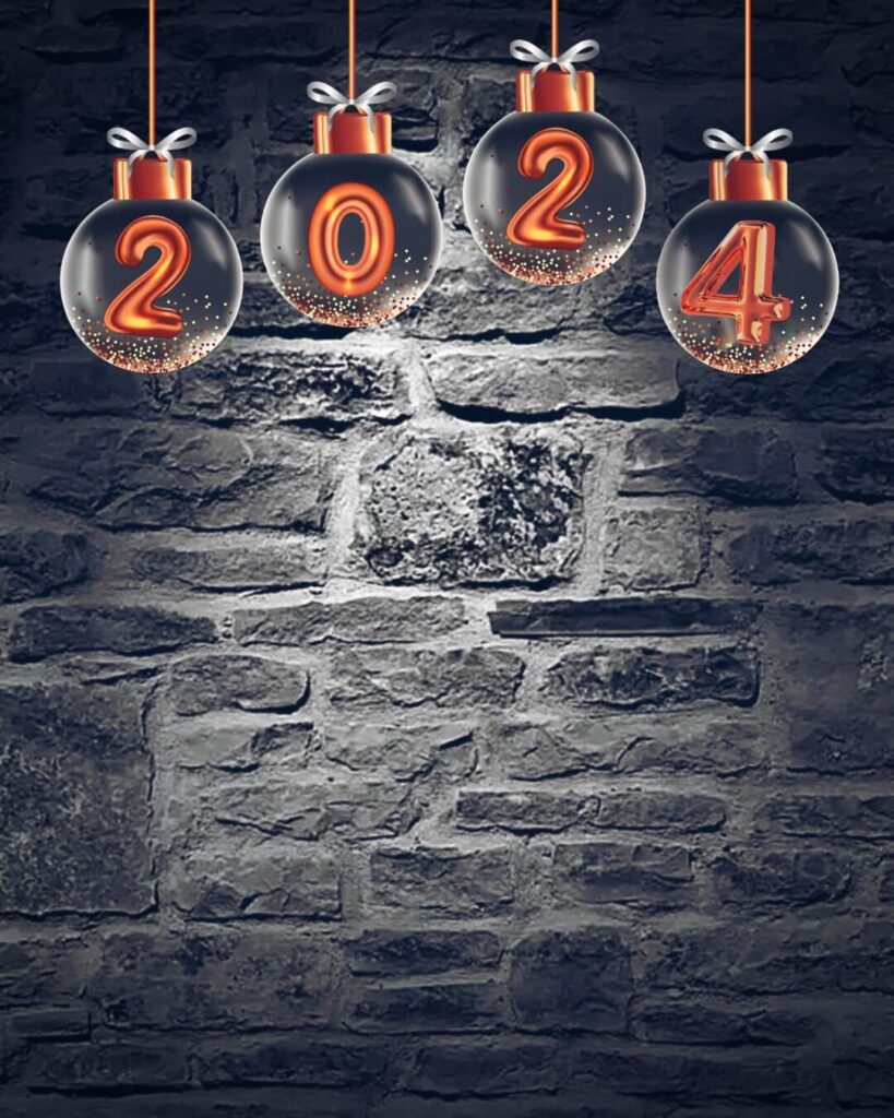 Happy New Year 2024 Background HD For Editing Free