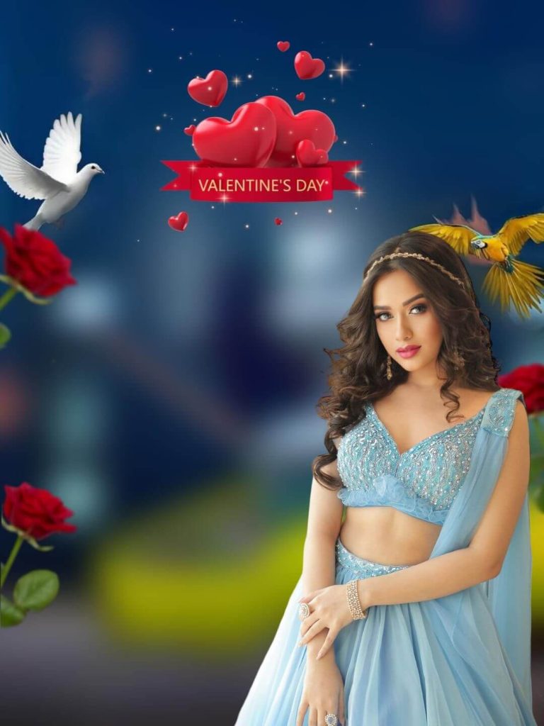 Valentine Day CB Background With Girl new