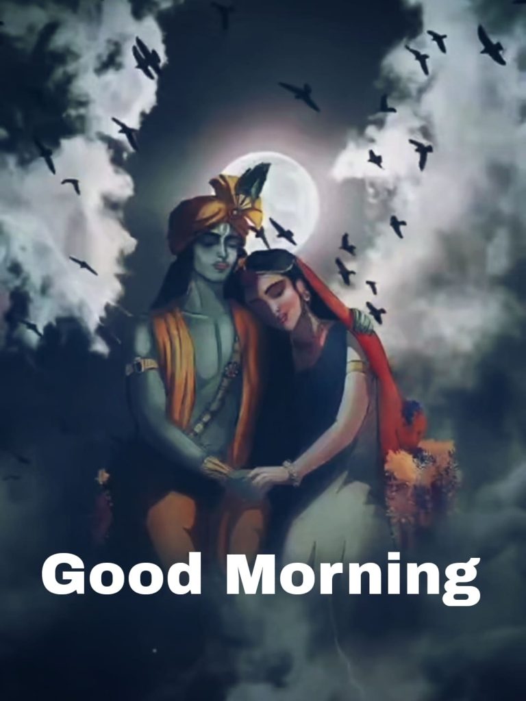 beautiful radha krishna good morning images