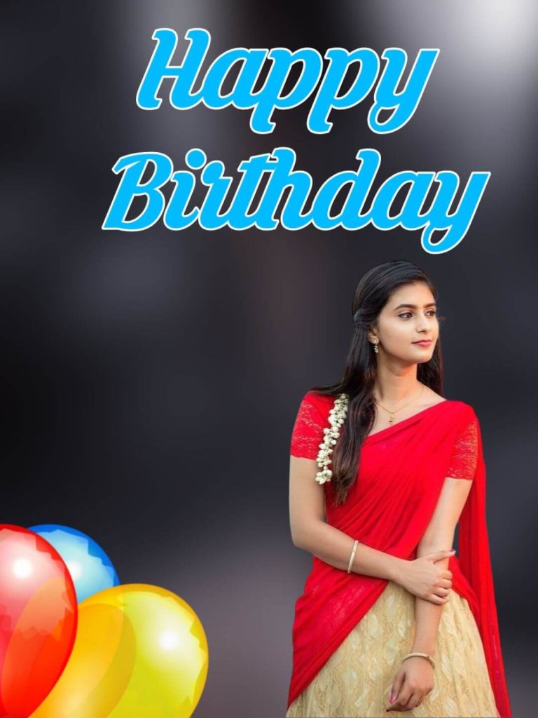 birthday background download with girl
