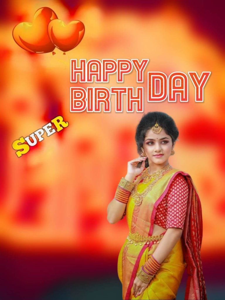 birthday background with girl