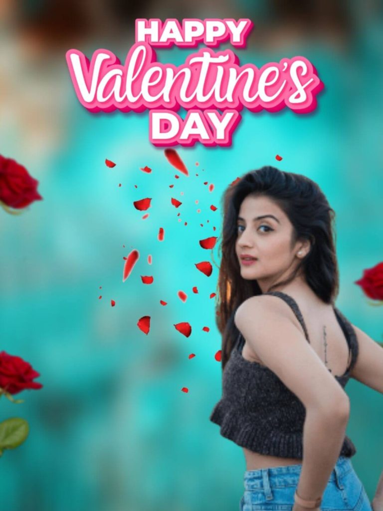 girl valentine day editing background