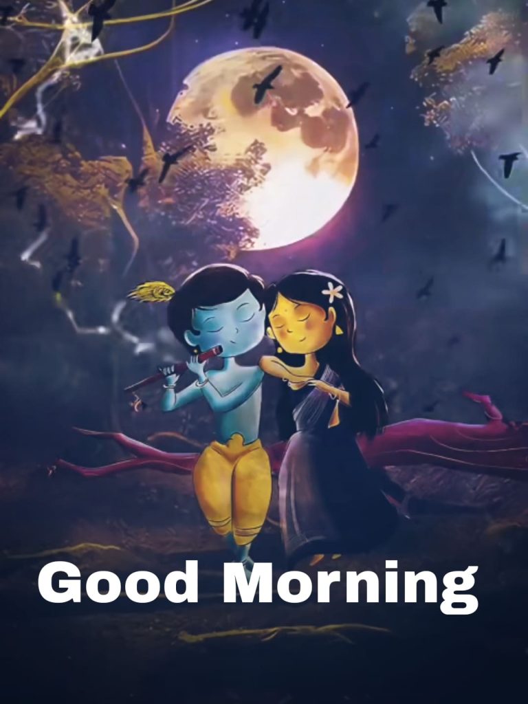 good morning images of krishna and radha