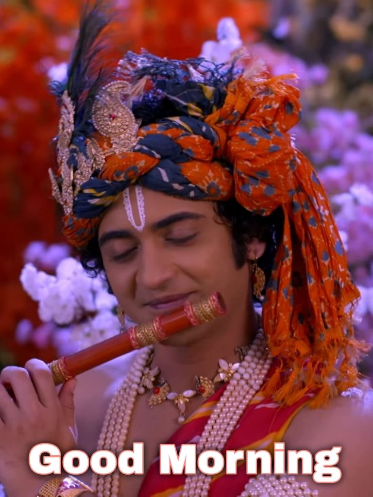 good morning radha krishna romantic images