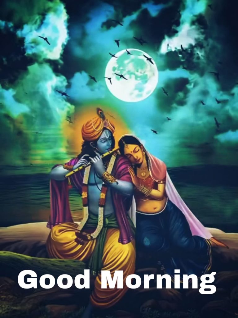 good morning wishes with radha krishna images