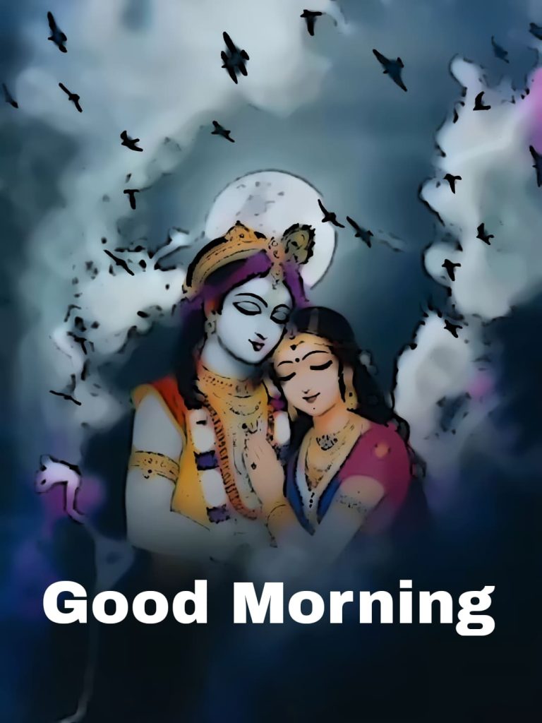 radha krishna love good morning images