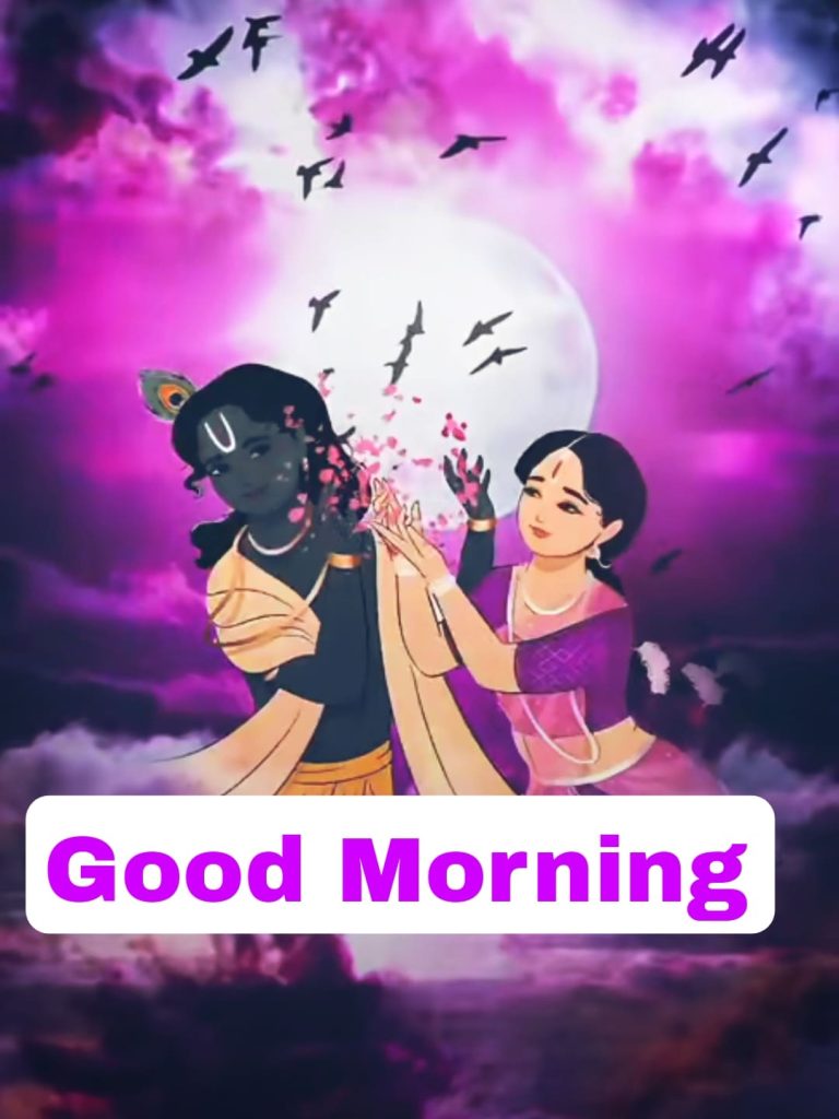radha krishna love good morning images hd
