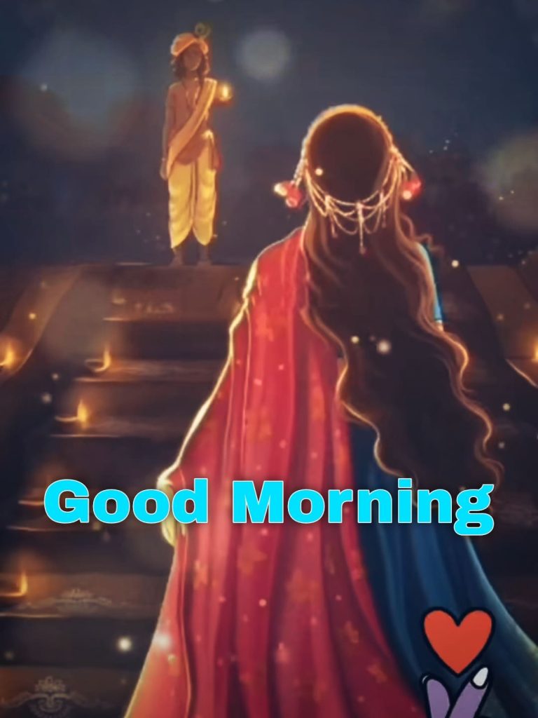 radha krishna romantic good morning images