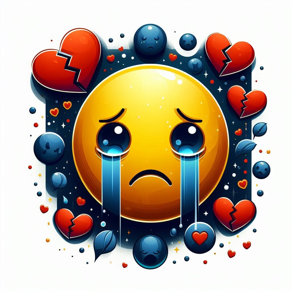 sad emoji dp girl