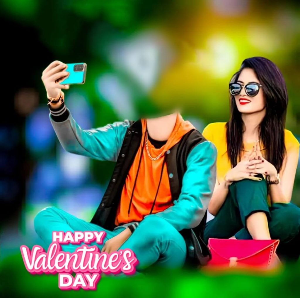 valentine day background with girl 1080p