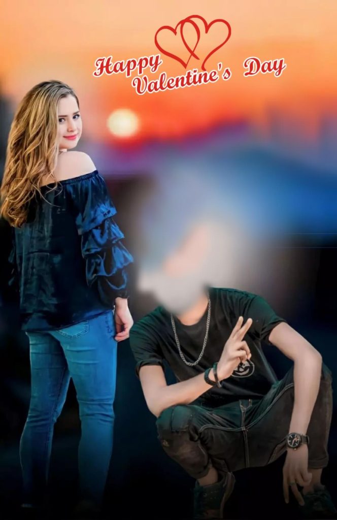 valentine day editing background with girl 4k
