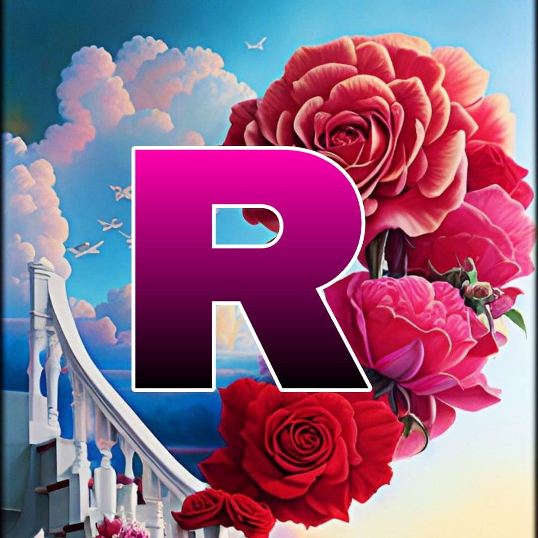 r name dp, pic, photo for whatsapp & instagram 2024 3 r letter image in heart