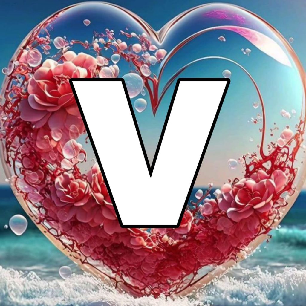 v letter images love