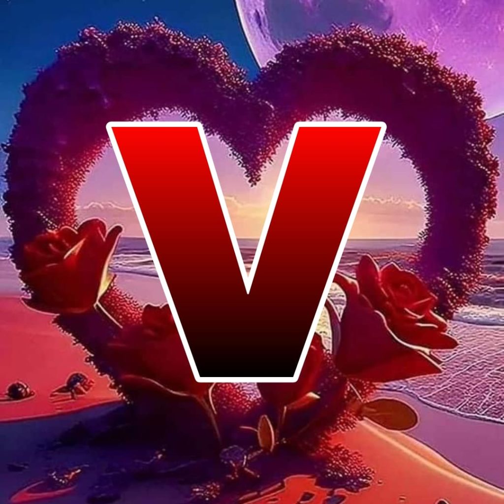 v letter images stylish