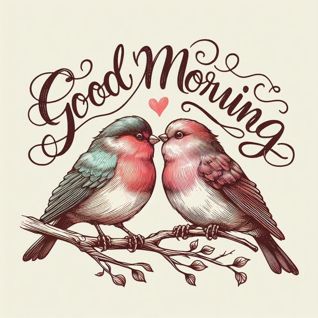 good morning love birds images