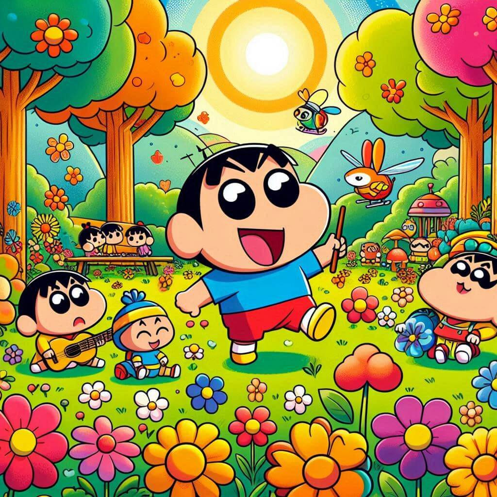 shinchan and shiro hd wallpaper