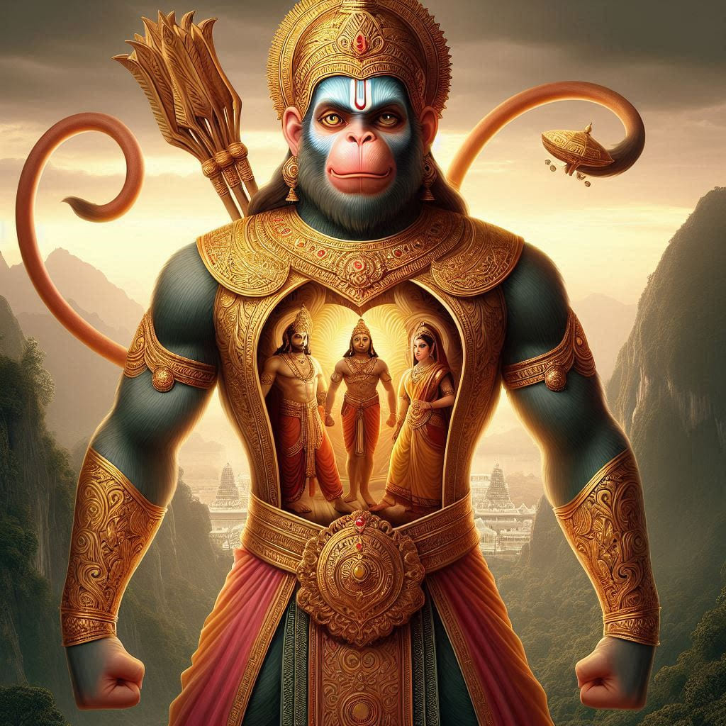 ram hanuman 4k wallpaper