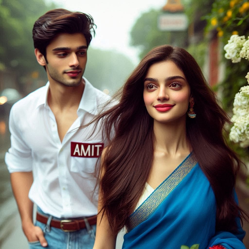 Couple In Rain Walking Name Ai Photo Editing Prompt 2 Bing AI couple image generator